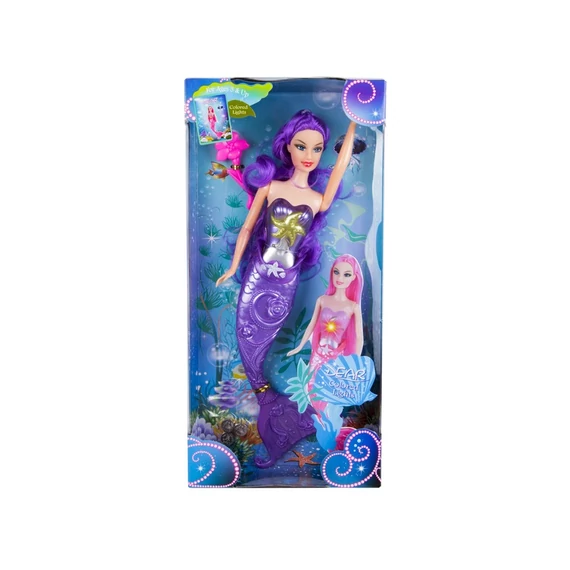 Világító sellő baba - 30 cm, többféle