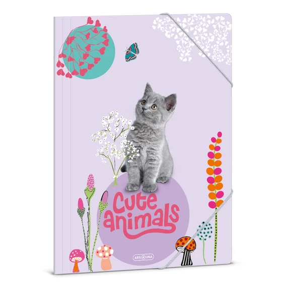 Ars Una Cute Animals-kitten A/4 gumis dosszié