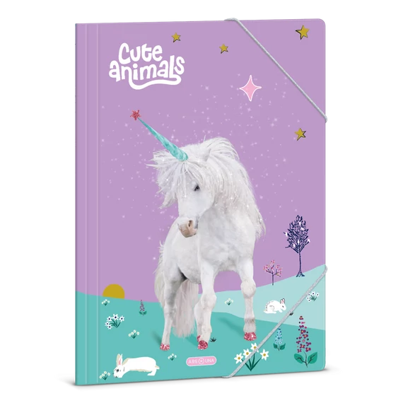 Ars Una Cute Animals-unicorn A/4 gumis dosszié