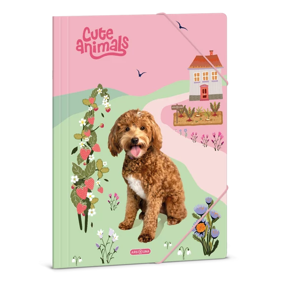 Ars Una Cute Animals-doggie A/4 gumis dosszié