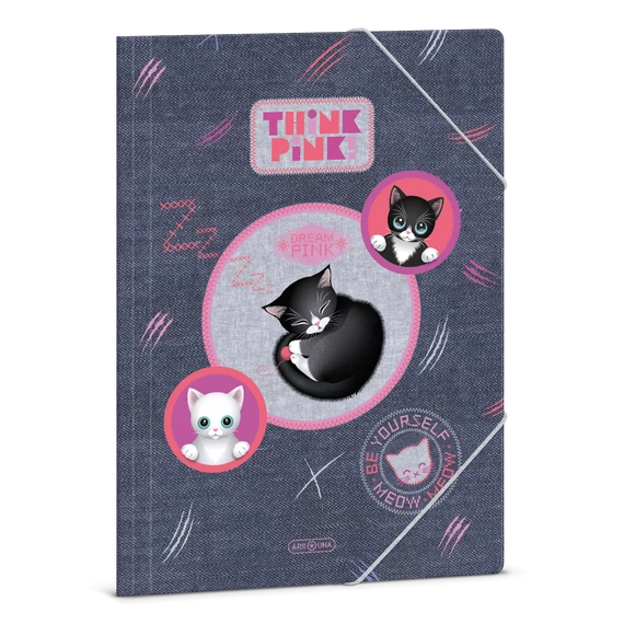 Ars Una Think Pink A/4 gumis dosszié