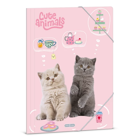 Ars Una Cute animals-tea party A/4 gumis dosszié