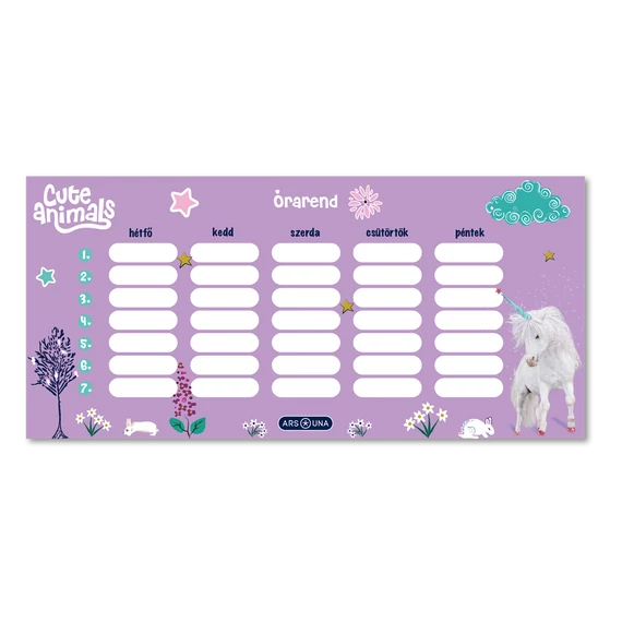 Ars Una Cute Animals-unicorn órarend