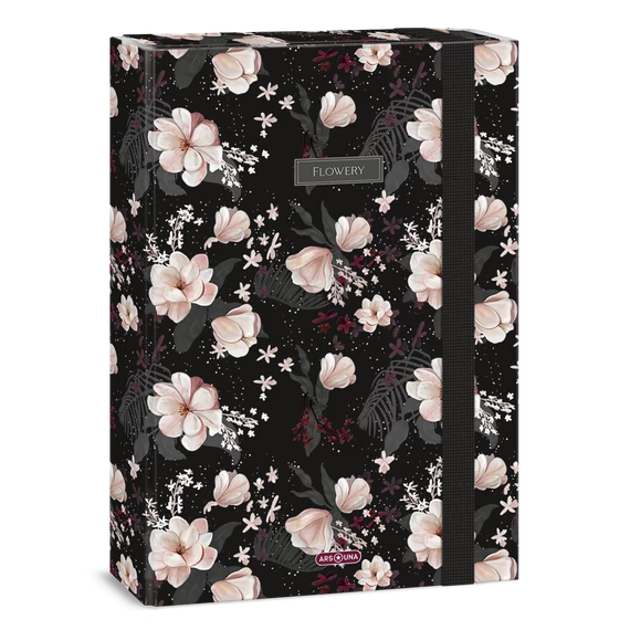 Ars Una Flowery black A/4 füzetbox