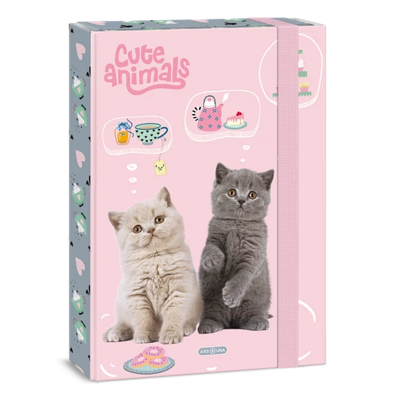 Ars Una Cute animals-tea party A/4 füzetbox