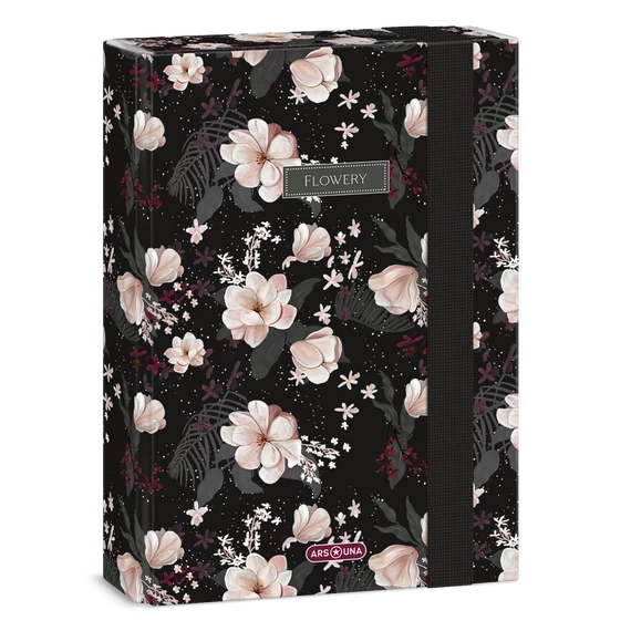 Ars Una Flowery black A/5 füzetbox