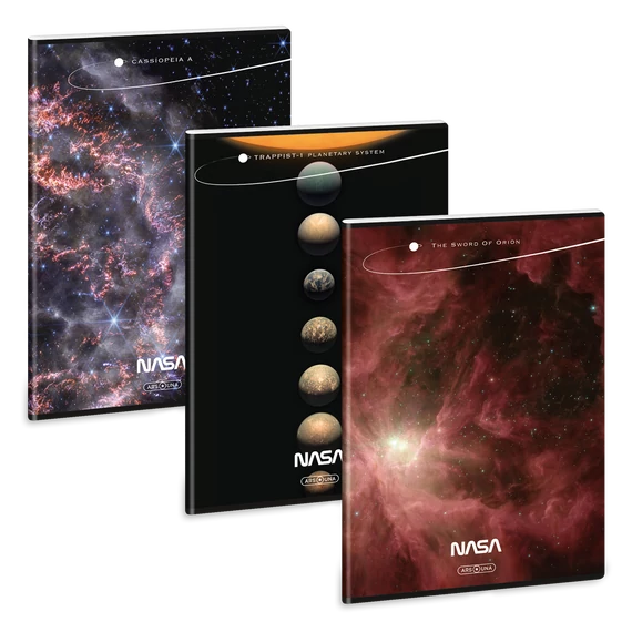 NASA A/4 extra kapcsos füzet-vonalas