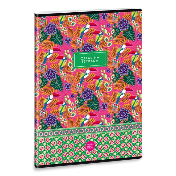 Catalina Estrada Tropical A/4 extra kapcsos füzet-négyzethálós