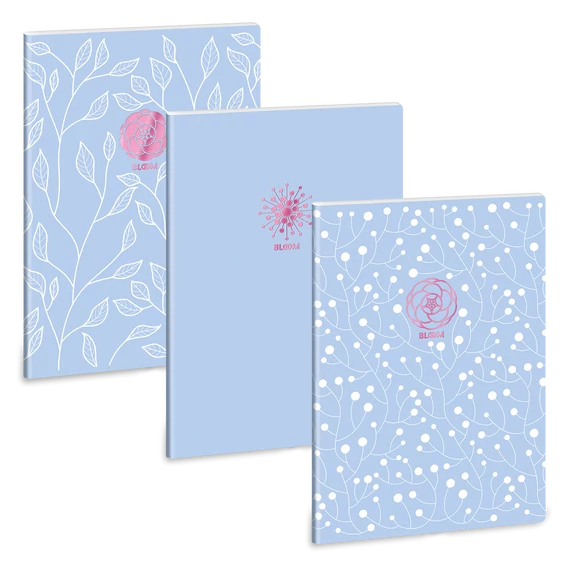 Ars Una Soft Touch Ars Una Skyblue Spring A/4 extra kapcsos füzet-négyzethálós