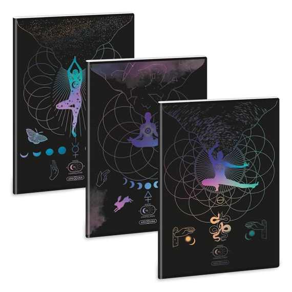 Ars Una Mystic Constellation A/4 extra kapcsos füzet-négyzethálós