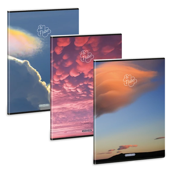 Ars Una  La Nube A/4 extra kapcsos füzet-négyzethálós