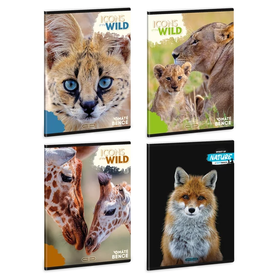 Ars Icons of the Wild  A/5 extra kapcsos füzet-vonalas