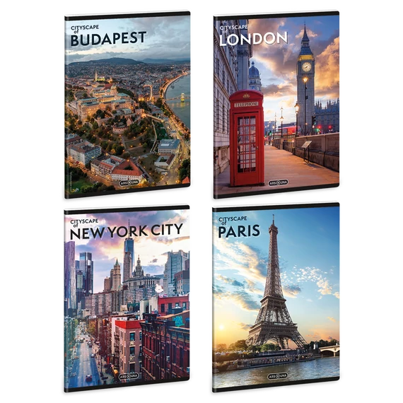 Ars Una Cityscape  A/5 extra kapcsos füzet-szótár