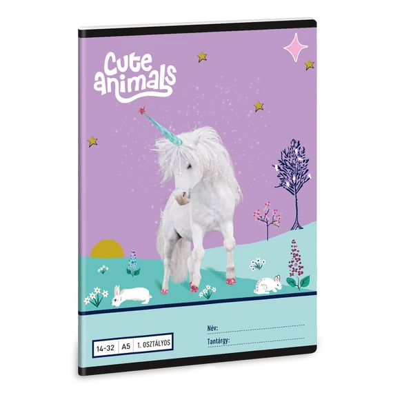 Ars Una Cute Animals - Unicorn A/5 1. oszt. füzet 14-32