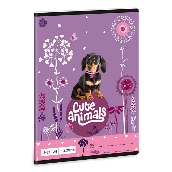 Ars Una Cute Animals-puppy A/5 3. oszt. füzet 12-32
