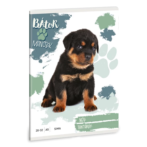 Ars Una Bátor Mancsok - Rottweiler A/5 sima füzet 20-32
