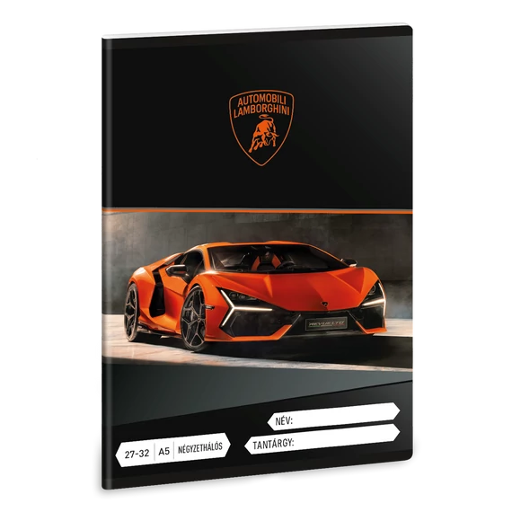 Lamborghini A/5 négyzethálós füzet 27-32
