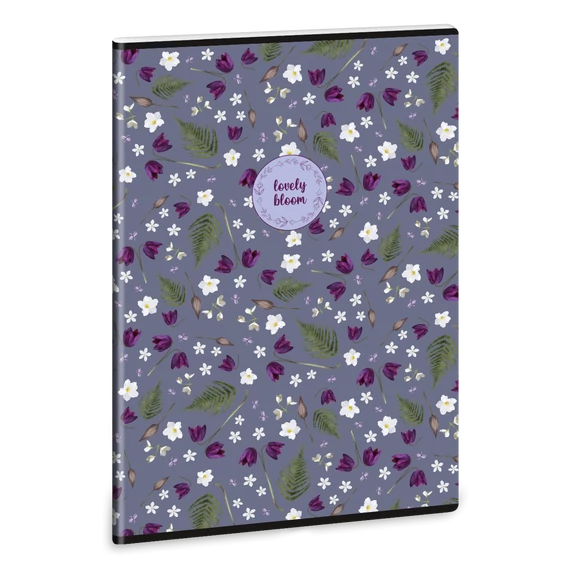 Ars Una Lovely Bloom Bluebells A/4 extra kapcsos füzet-sima
