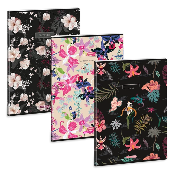 Ars Una Flowers-mix A/4 extra kapcsos füzet-sima