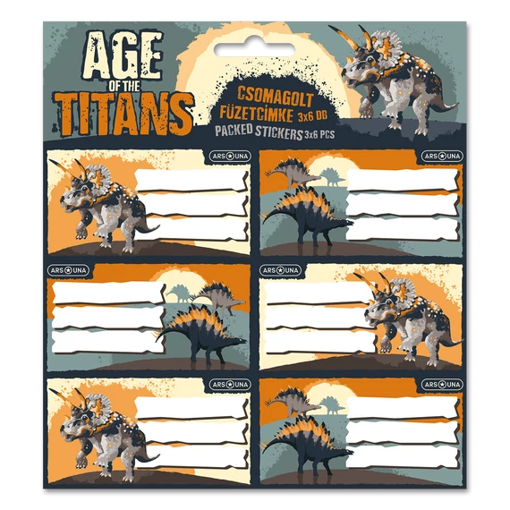Ars Una Age of the Titans csomagolt füzetcímke (3x6 db)