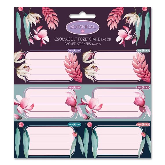 Ars Una Botanicals-mix csomagolt füzetcímke (3x6 db)