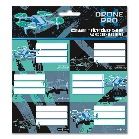 Ars Una Drone Pro csomagolt füzetcímke (3x6 db)