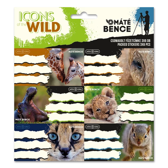 Ars Una Máté Bence Icons of the Wild csomagolt füzetcímke (3x6 db)