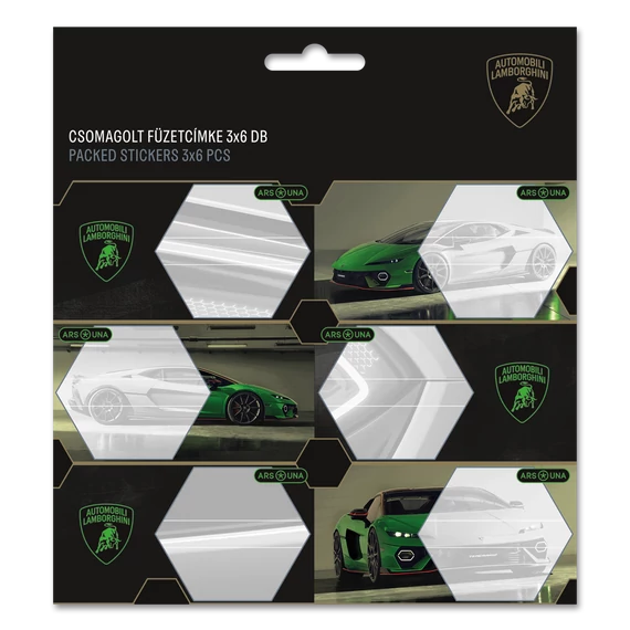 Lamborghini csomagolt füzetcímke (3x6 db)