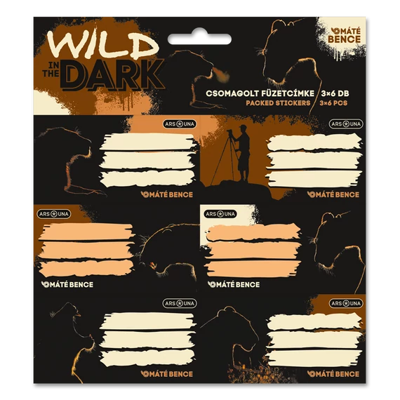 Ars Una Wild in the dark csomagolt füzetcímke (3x6 db)