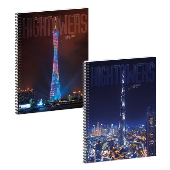 Ars Una Hihgtower A/4 spirálfüzet-vonalas