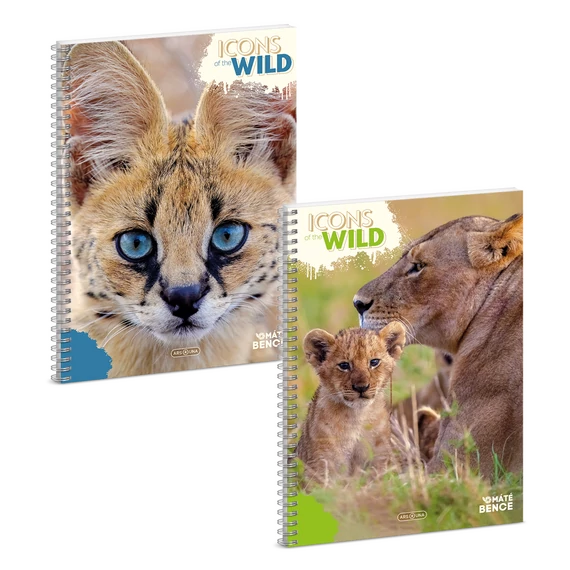 Ars Una Icons of the Wild A/4 spirálfüzet-vonalas