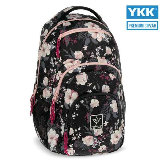 Ars Una Flowery black hátizsák AU-2