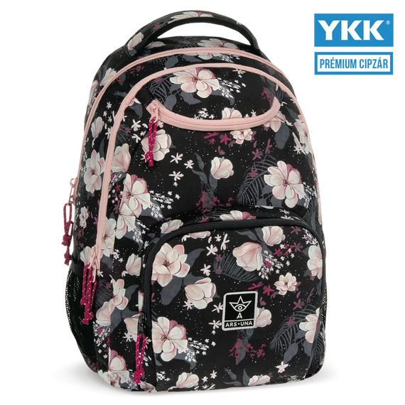 Ars Una Flowery black hátizsák AU-6