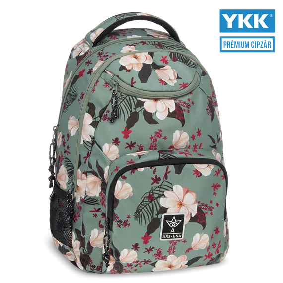 Ars Una Flowery green hátizsák AU-6