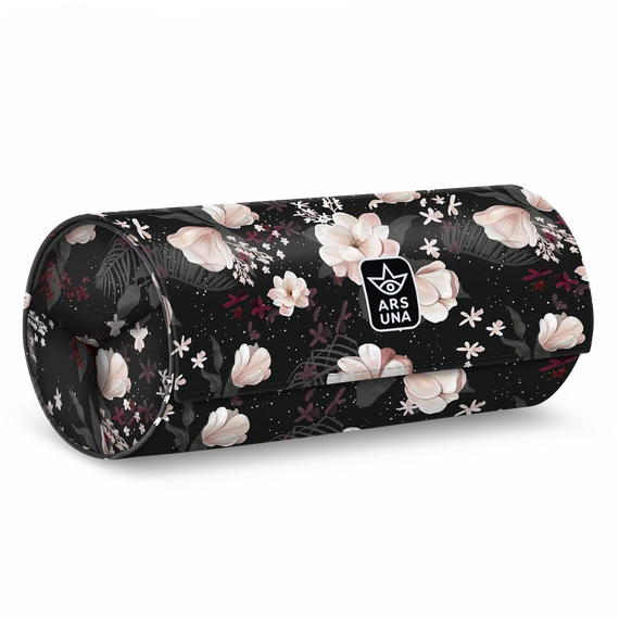 Ars Una Flowery black feltekerhető tolltartó