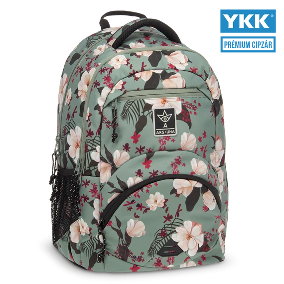 Ars Una Flowery green ergonomikus hátizsák 27 L
