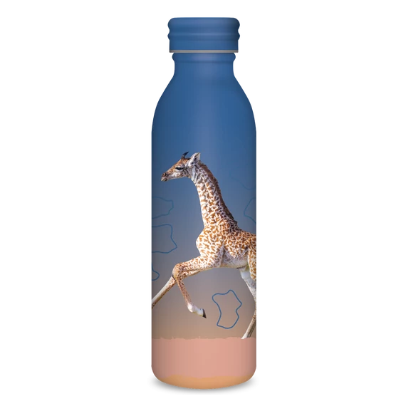 Ars Una duplafalú fémkulacs-600ml - Icons of the Wild-Giraffes