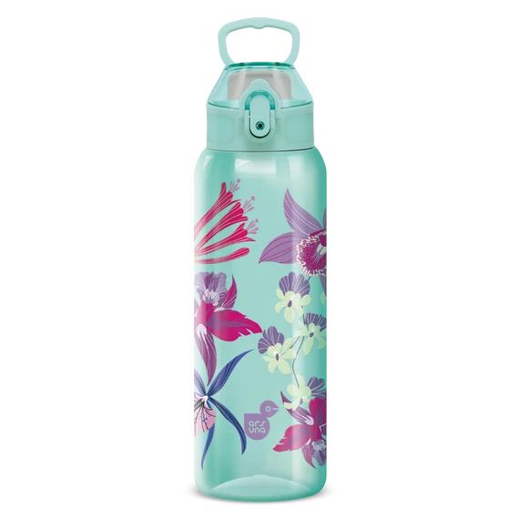 Ars Una BPA-mentes kulacs 3D - 700 ml - Beach Flowers-green