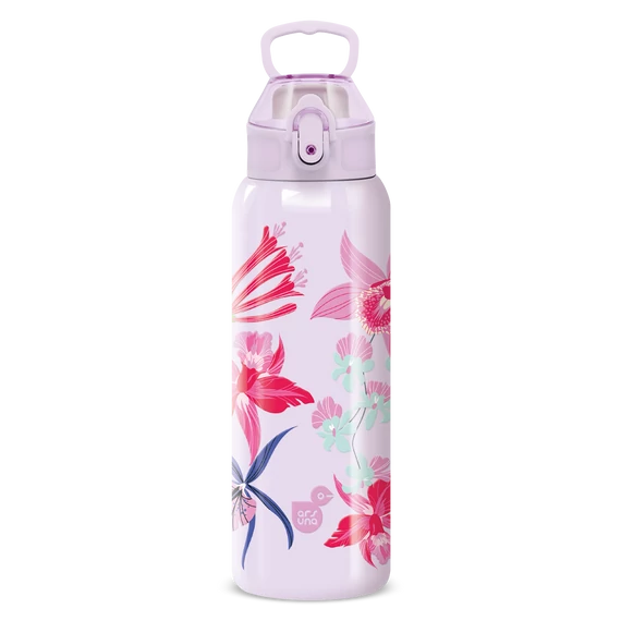 Ars Una duplafalú fémkulacs 3D-700 ml - Beach Flowers-purple
