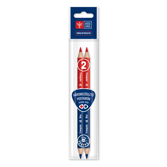 Ars Una háromszögletű postairón, Jumbo - piros-kék - 2db