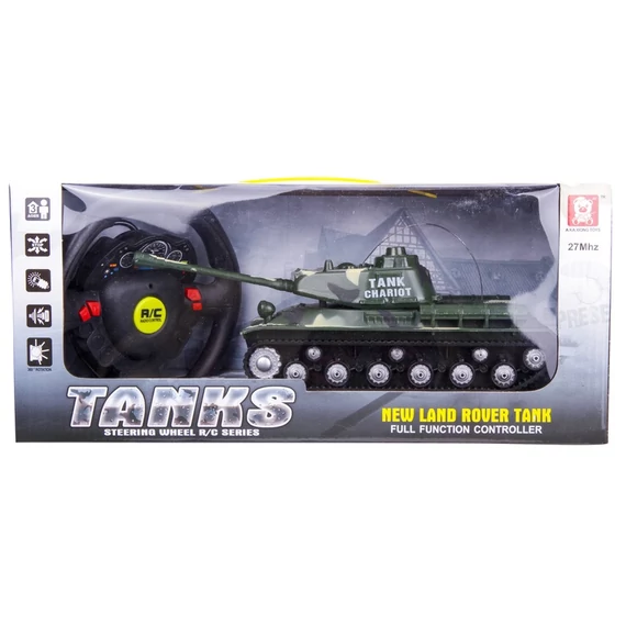 Kormánykerekes távirányítós tank, 27 MHz