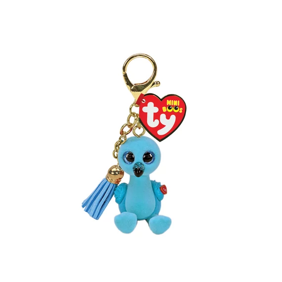 TY: Mini Boos clip műanyag figura WILLIAM - kék flamingó