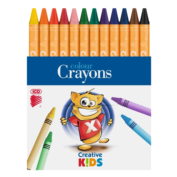ICO CREATIVE KIDS Zsírkréta 12 db-os kerek