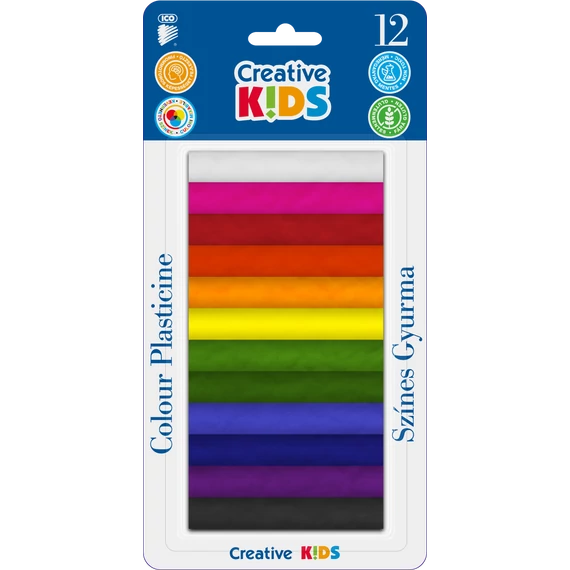 ICO CREATIVE KIDS Gyurma 12 db-os színes 165 g BL
