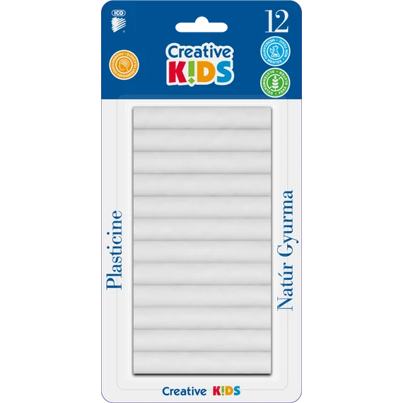 ICO CREATIVE KIDS Gyurma 12 db-os natúr 165 g BL