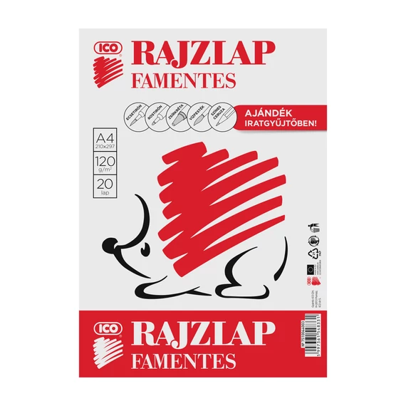 ICO SÜNI Rajzlap famentes 20 lap, A/4