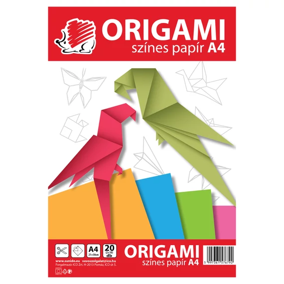 ICO SÜNI Origami lapok 20 lap, A/4