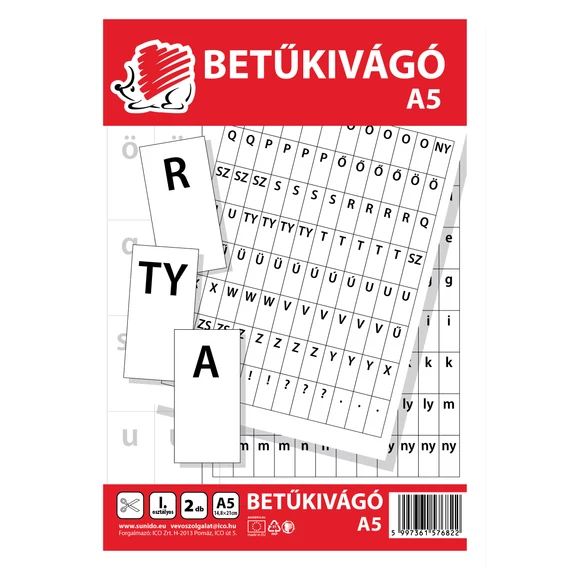 ICO SÜNI Betűkivágó 2 lap, A/5