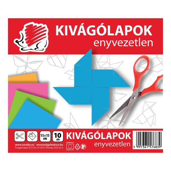 ICO SÜNI Enyvezetlen kivágólap 10 lap, 15x15 cm
