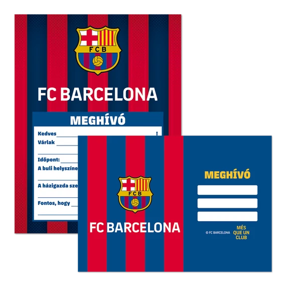 Barcelona partimeghívó borítékkal